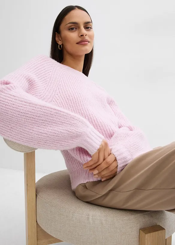 Gilet en maille réversible avec nœud, bonprix