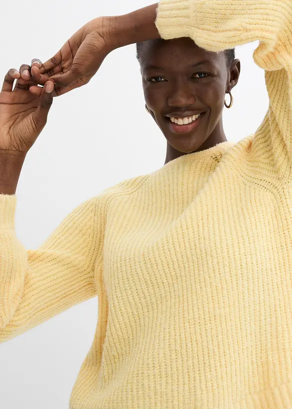 Gilet en maille réversible avec nœud, bonprix