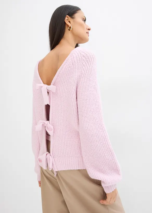 Gilet en maille réversible avec nœud, bonprix