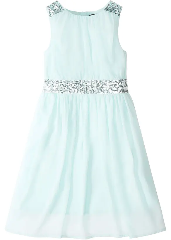 Robe en crêpe avec ceinture ornée de sequins, bonprix