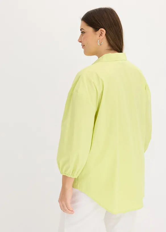 Vokuhila-Bluse aus Baumwoll-Mix, bonprix