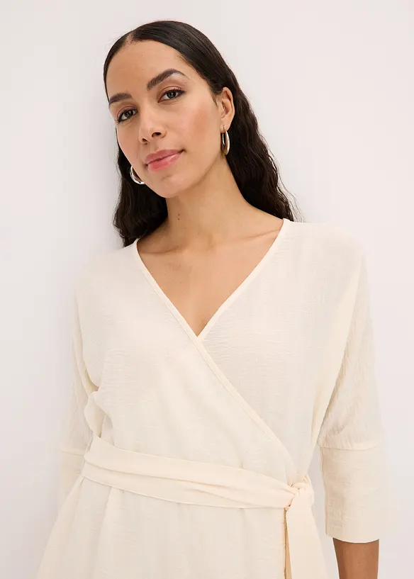 Robe courte, style portefeuille, avec ceinture, bonprix