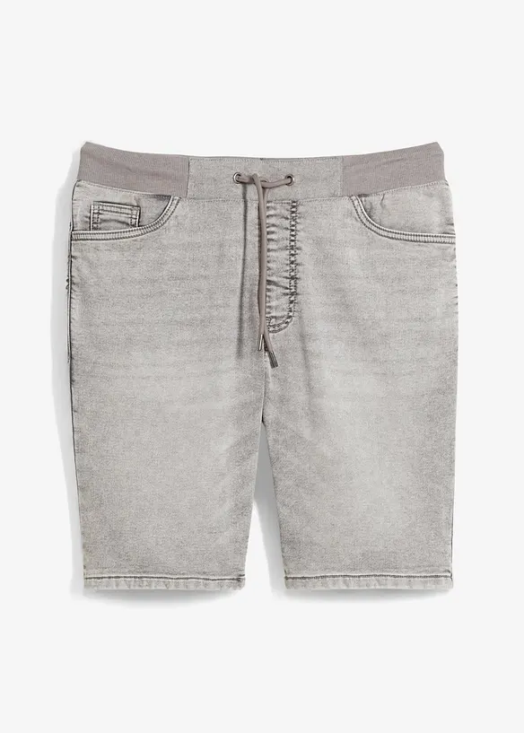Schlupf Stretch-Jeans-Bermuda, Regular Fit, bonprix