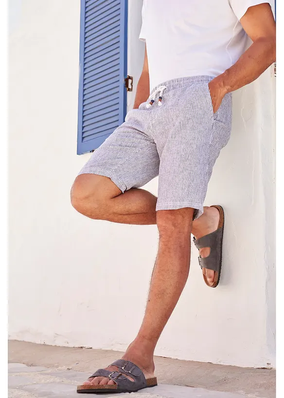 Regular Fit Bermuda aus luftigem Leinen-Mix, bonprix
