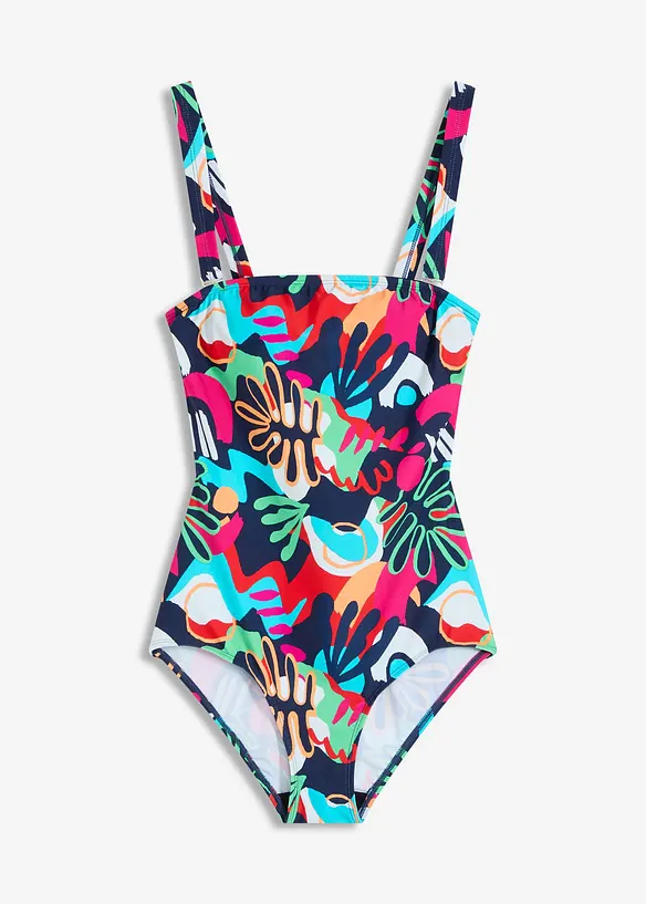Maillot 1 pièce bandeau à bretelles amovibles, bonprix