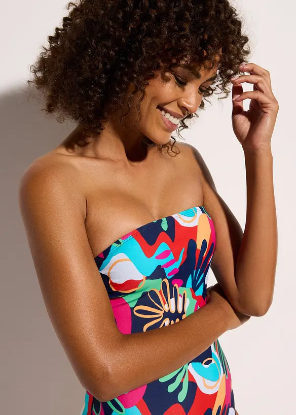 Maillot 1 pièce bandeau à bretelles amovibles, bonprix