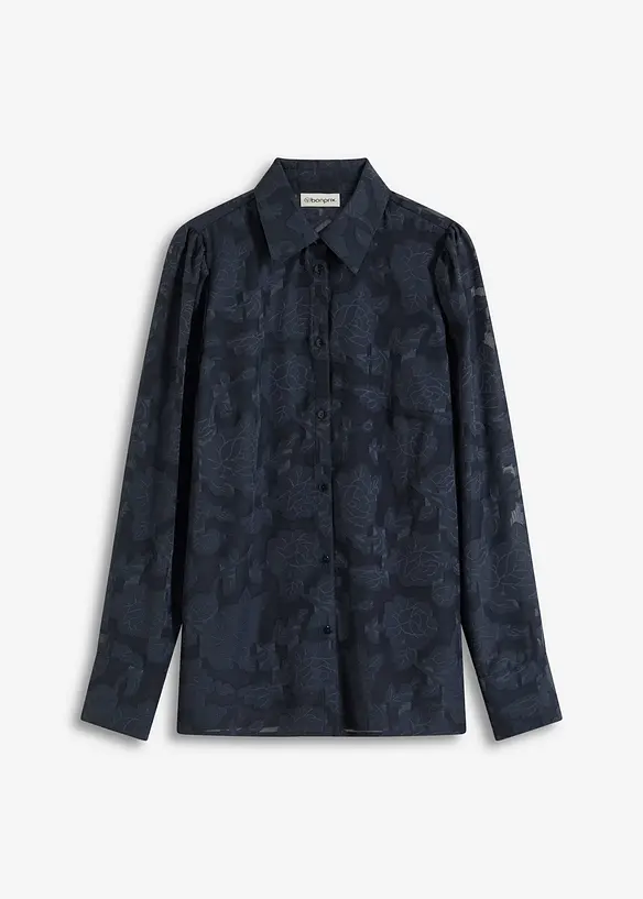Blouse en crêpe jacquard, bonprix