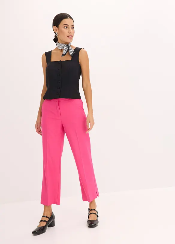 Pantalon 3/4 fuselé et fendu en bas, bonprix