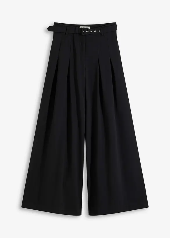 Pantalon à pinces avec ceinture (ens. 2 pces), bonprix