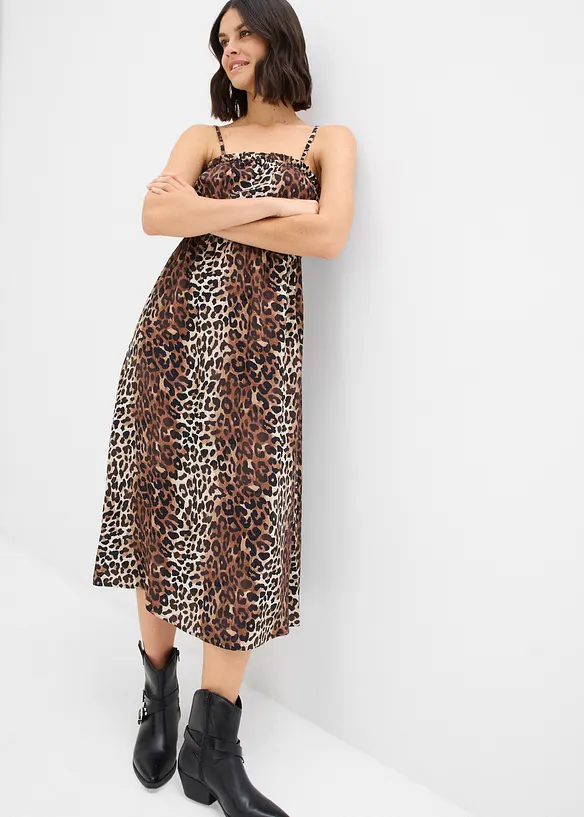 Trägerkleid aus fließender Viskose, bonprix