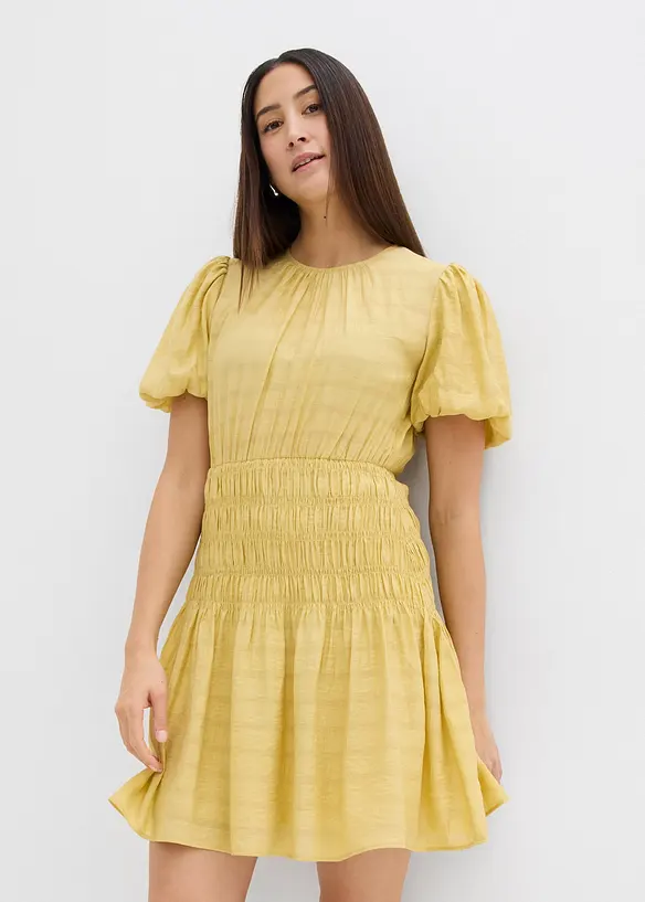 Minikleid mit Smokeinsatz, bonprix