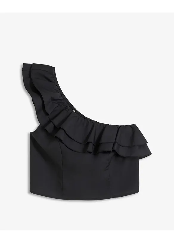 Blouse une épaule à volants, bonprix