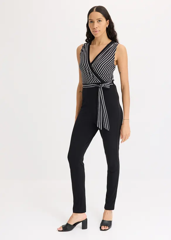 Combinaison en jersey rayé, bonprix