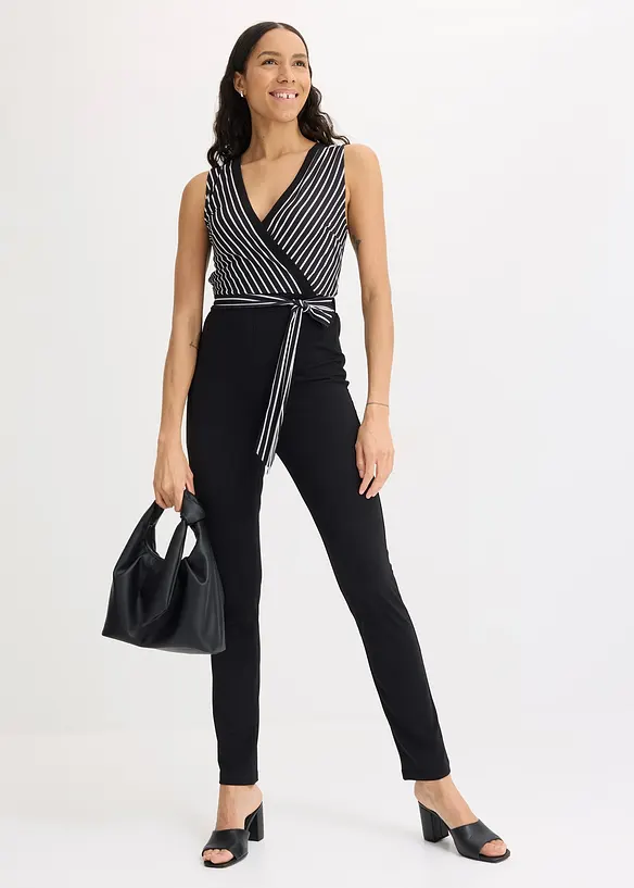 Combinaison en jersey rayé, bonprix