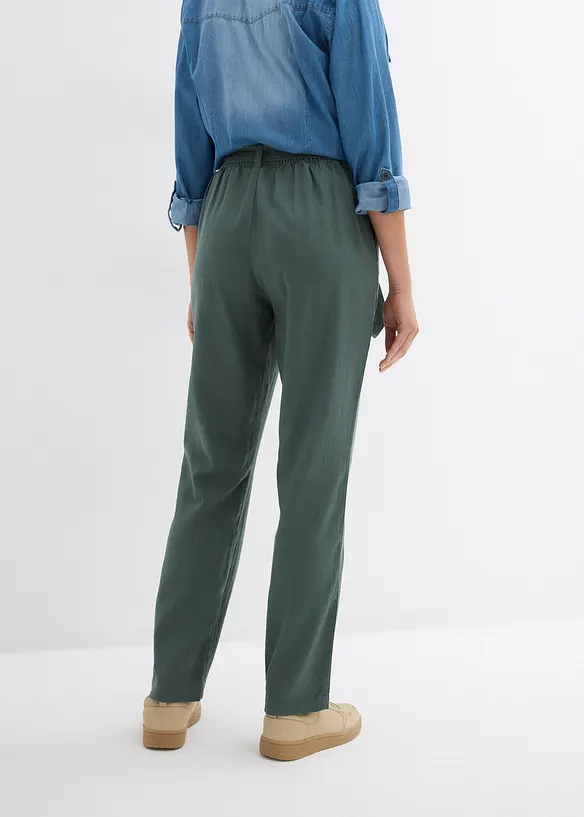 Schlupfhose aus luftigem Leinen-Viskose-Mix, bonprix