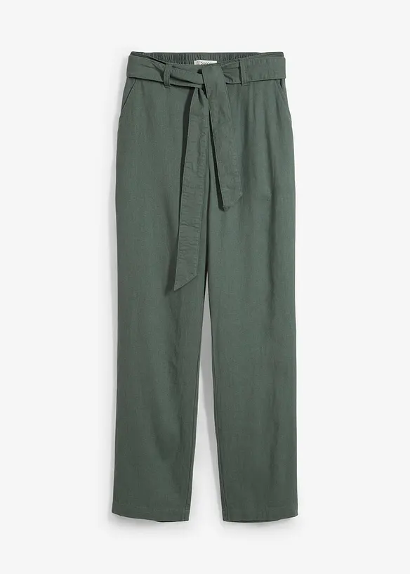Schlupfhose aus luftigem Leinen-Viskose-Mix, bonprix