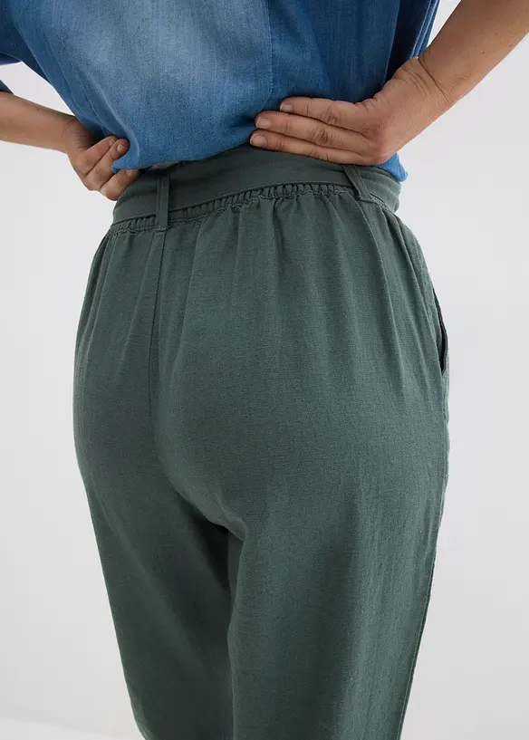 Schlupfhose aus luftigem Leinen-Viskose-Mix, bonprix