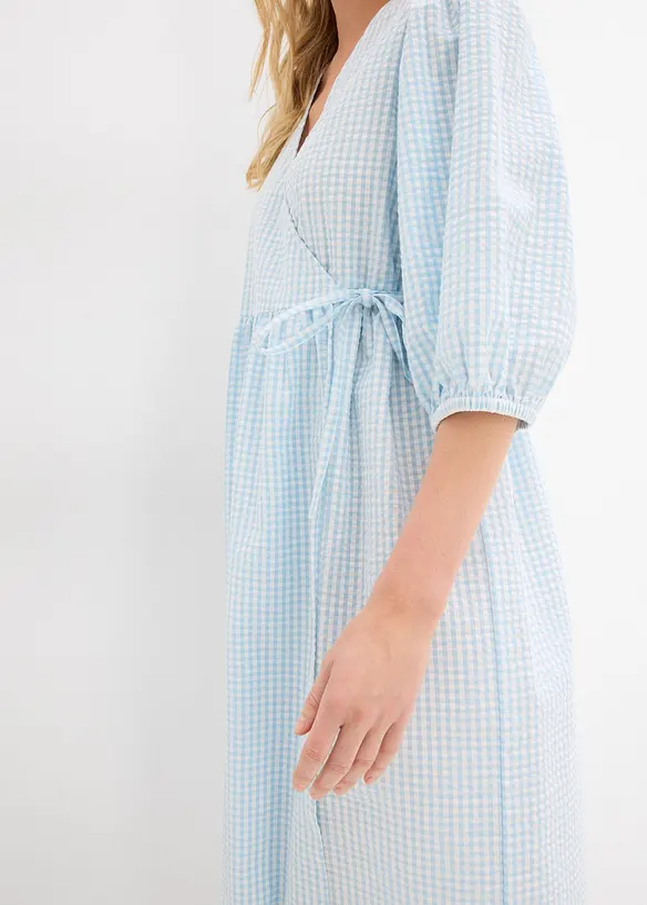 Wickelkleid aus Strukturmaterial, bonprix