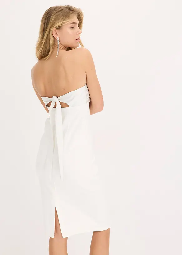 Robe bustier en satin brillant, bonprix