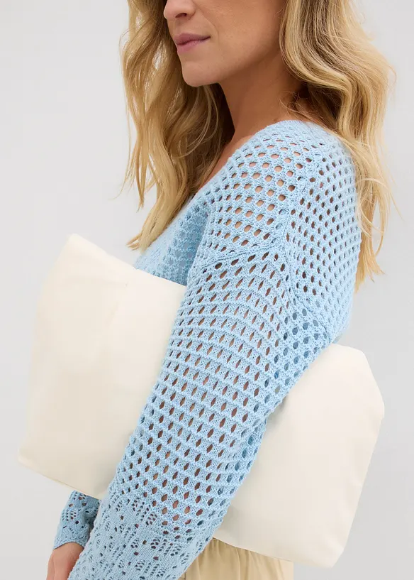 Pull léger en maille ajourée, bonprix