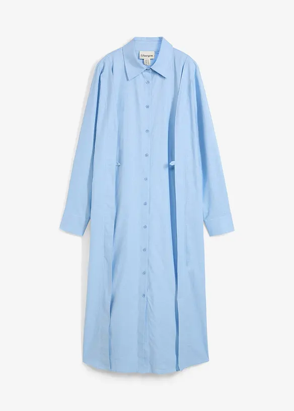 Robe-chemise oversize en viscose mélangée, bonprix