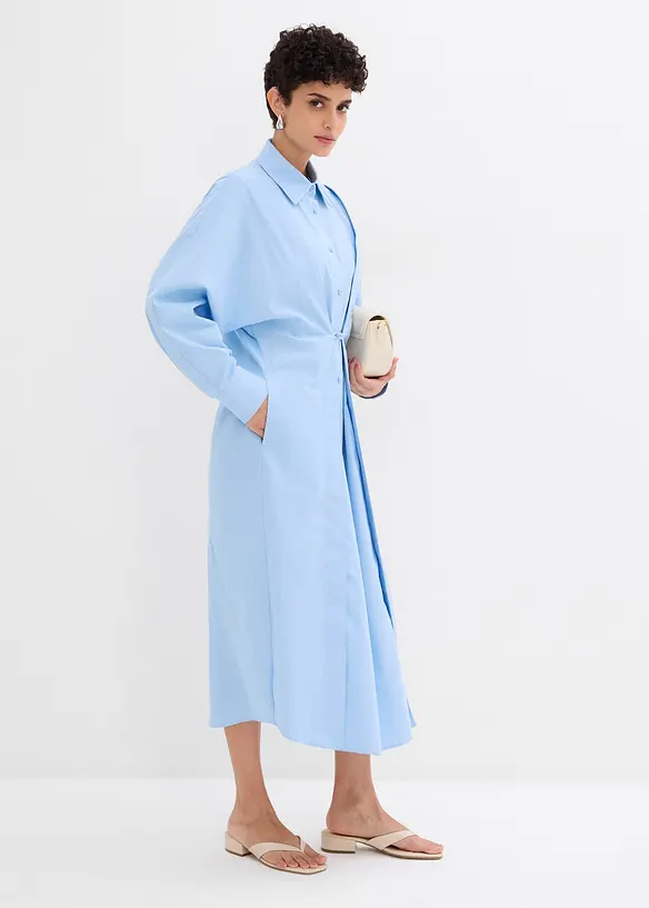 Robe-chemise oversize en viscose mélangée, bonprix
