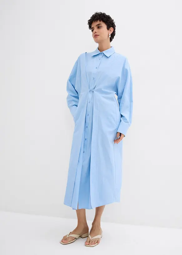Robe-chemise oversize en viscose mélangée, bonprix
