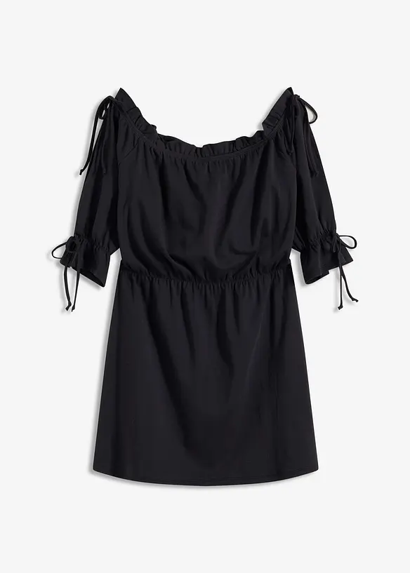 Robe en jersey à col Bardot, bonprix