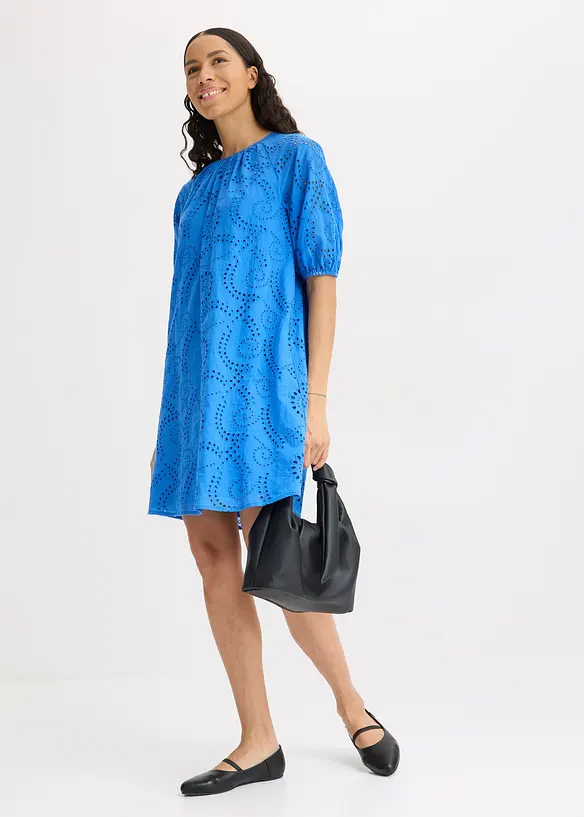 Kleid mit Lochstickerei, bonprix
