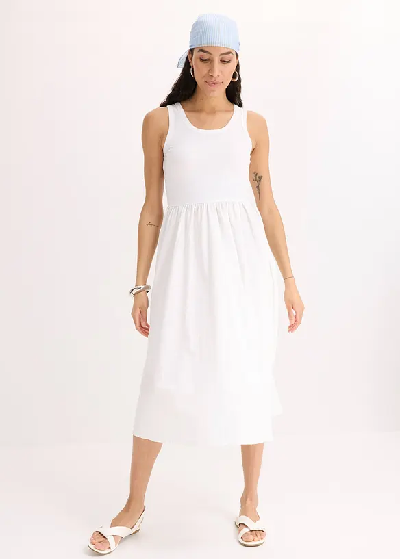 Robe en jersey bi-matière, bonprix