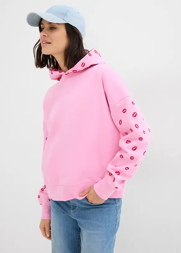 Weiter Hoodie aus reiner Bio-Baumwolle, bonprix