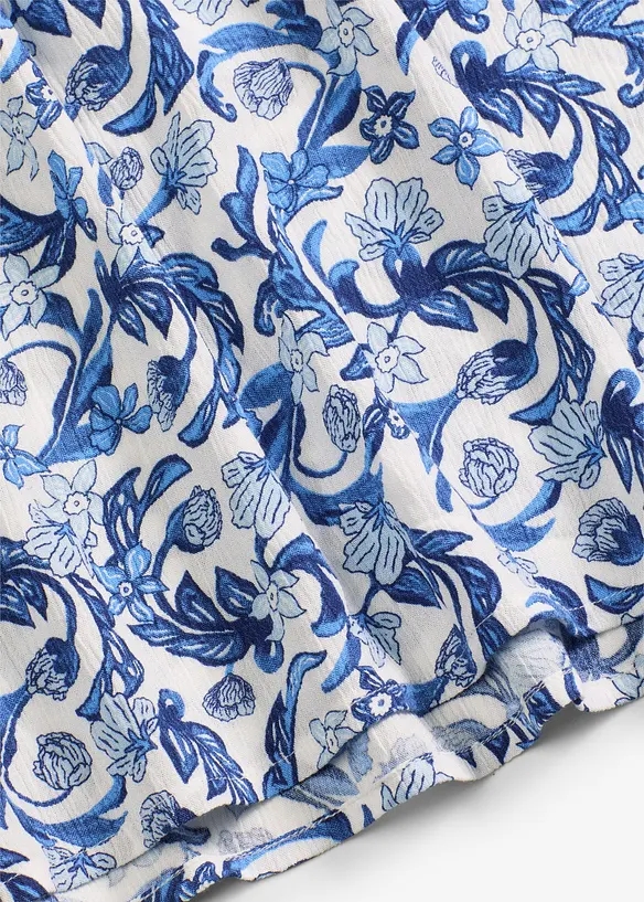 Robe courte à fronces en viscose texturée, bonprix
