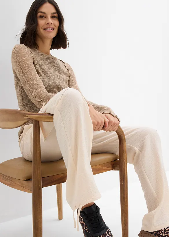 Pantalon fluide à poches cargo, bonprix