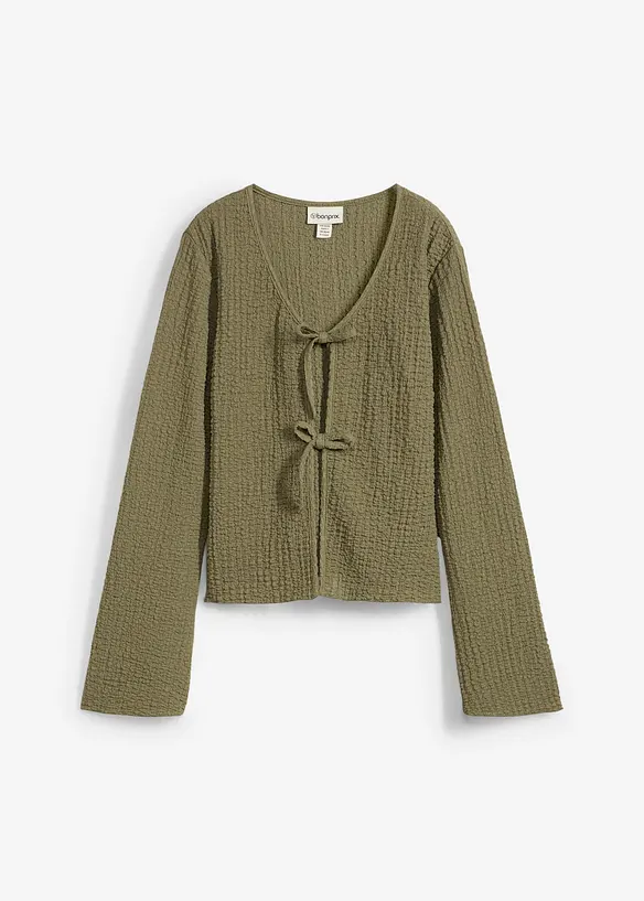 Gilet en crêpe jersey texturé, bonprix