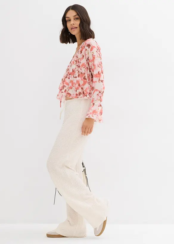 Blouse en crêpe à volants, bonprix