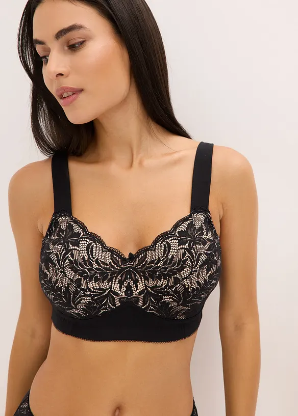 Soutien-gorge bralette avec coton et dentelle, bonprix