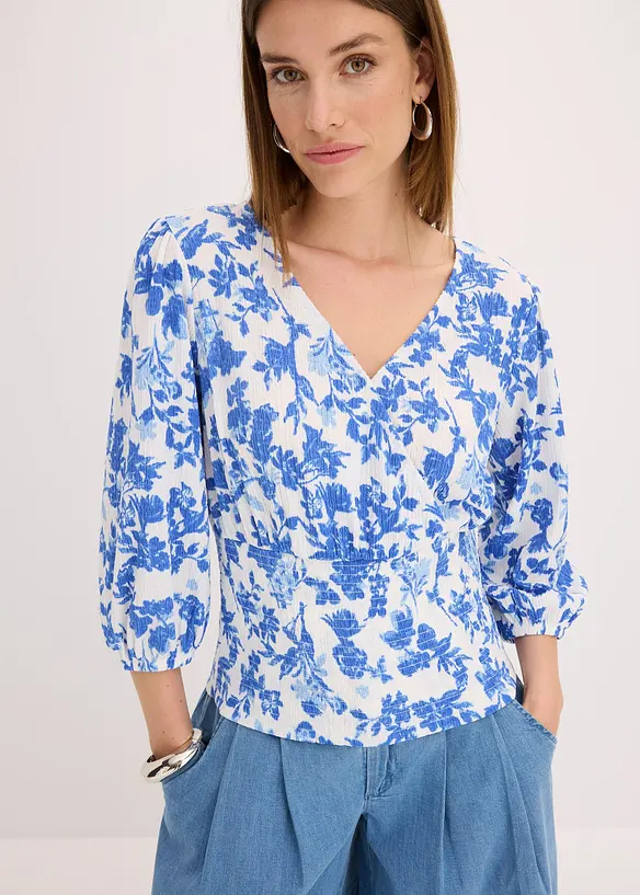 T-shirt smocké, bonprix