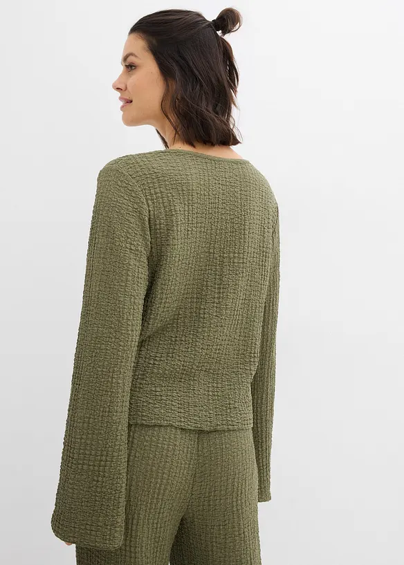 Gilet en crêpe jersey texturé, bonprix