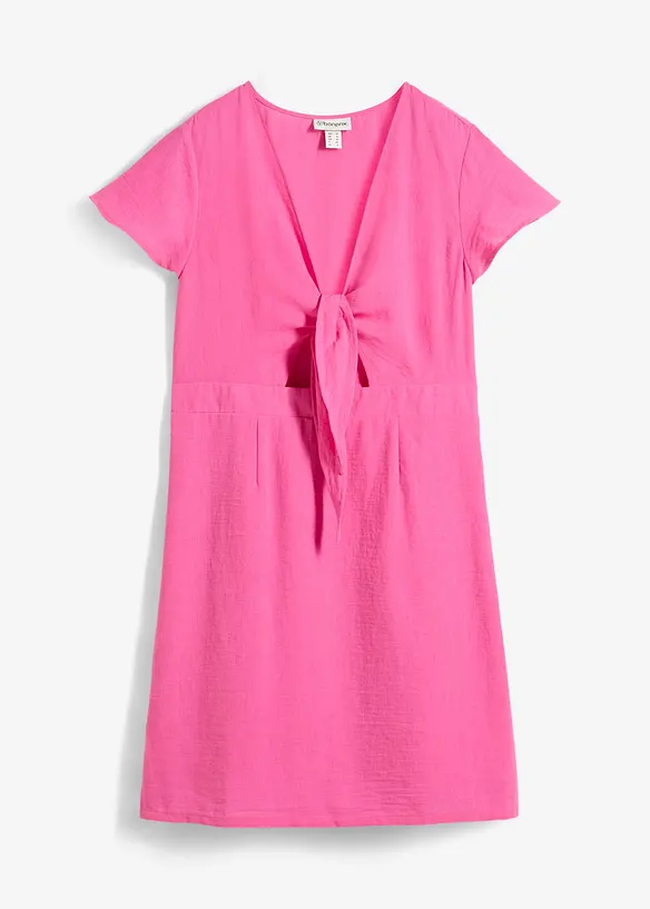 Minikleid mit Bindedetail am Ausschnitt, bonprix
