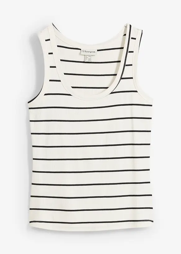 Débardeur côtelé féminin, bonprix