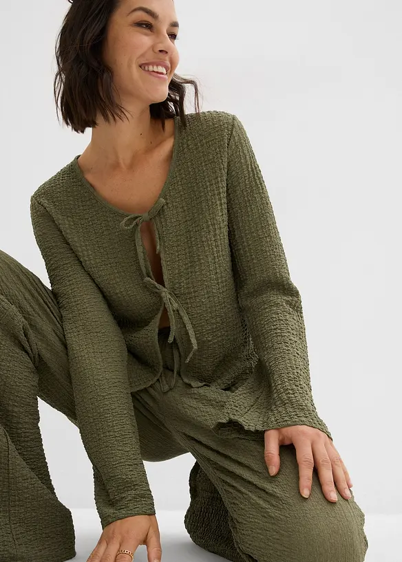 Gilet en crêpe jersey texturé, bonprix
