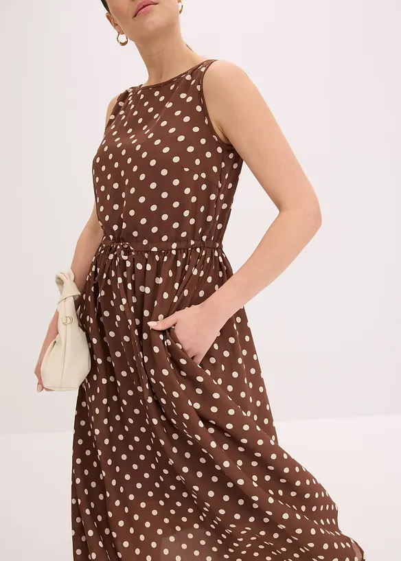 Robe midi avec lien à nouer, bonprix