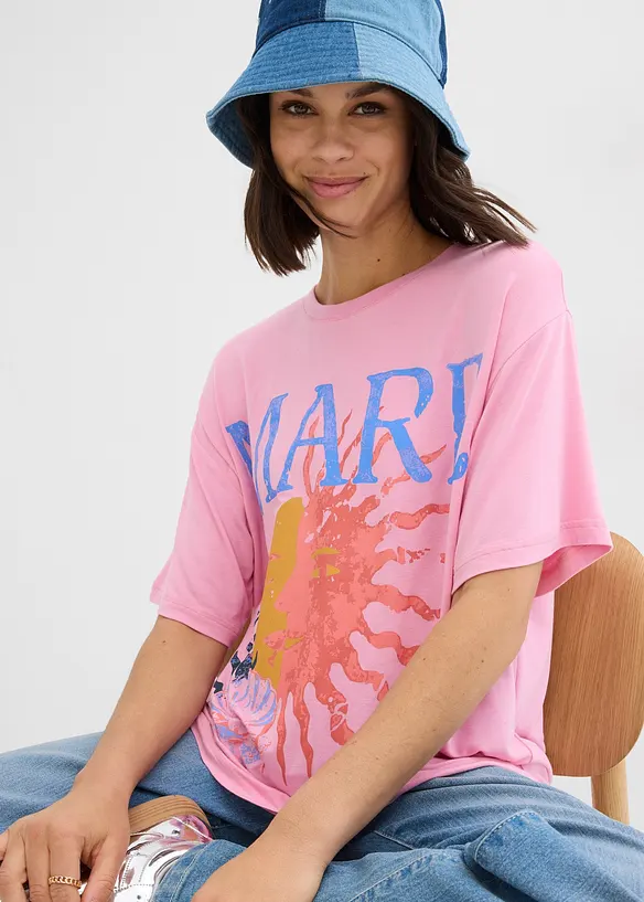 T-Shirt aus softer Viskose, bonprix