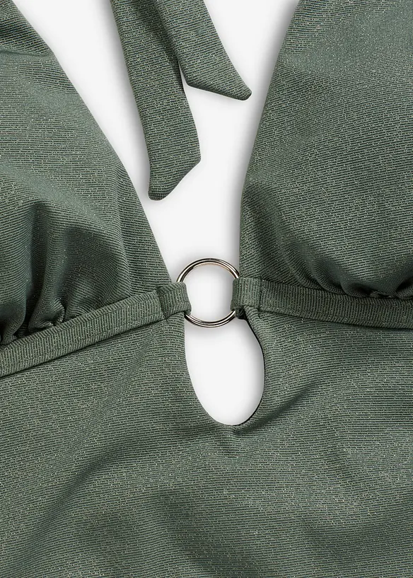 Maillot 1 pièce dos nu avec fil brillant, bonprix