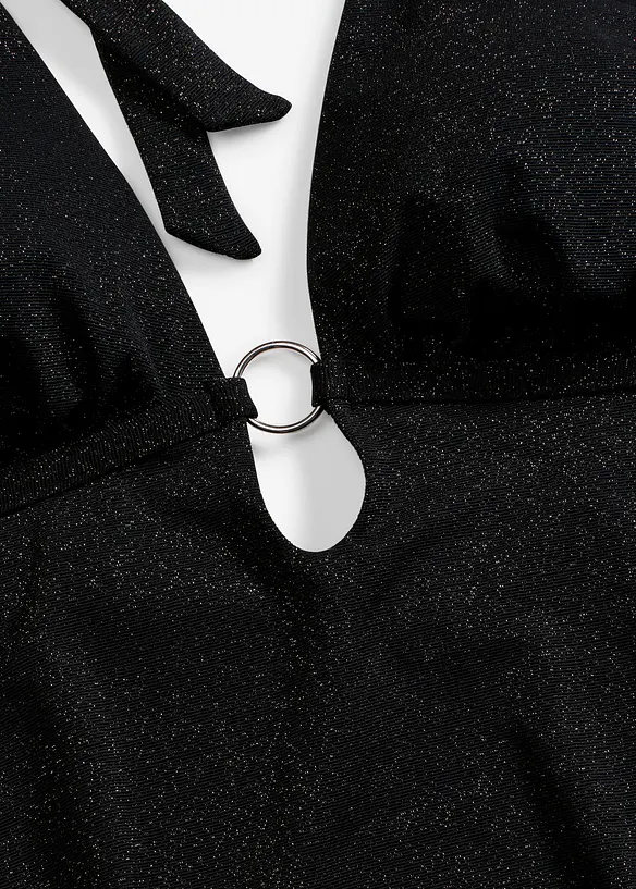 Maillot 1 pièce dos nu avec fil brillant, bonprix