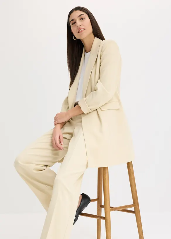 Long blazer à boutons dorés, bonprix