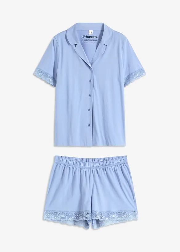 Pyjashort boutonné en viscose, bonprix