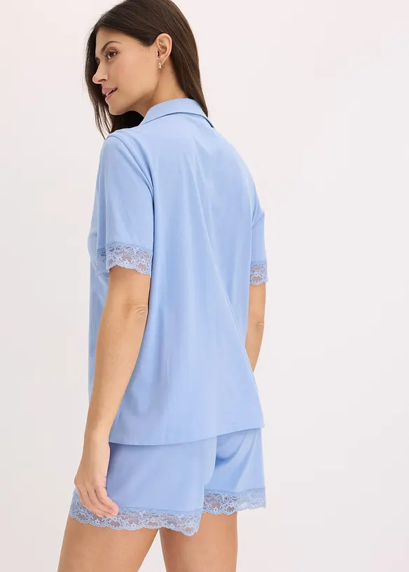 Pyjashort boutonné en viscose, bonprix