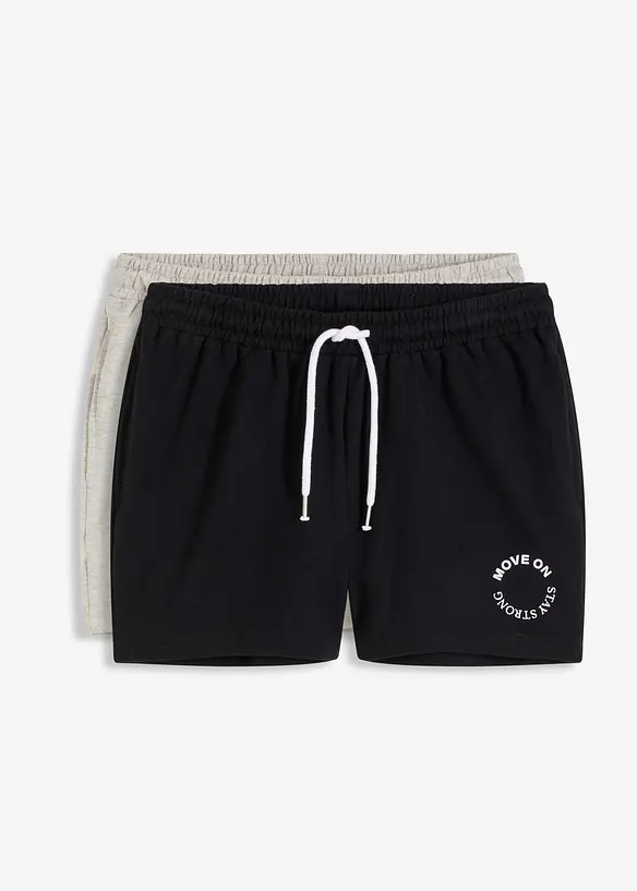 Lot de 2 shorts en molleton, bonprix