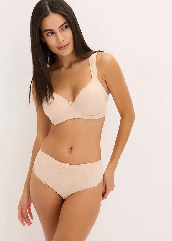 Soutien-gorge à coques et bonnets brodés, bonprix